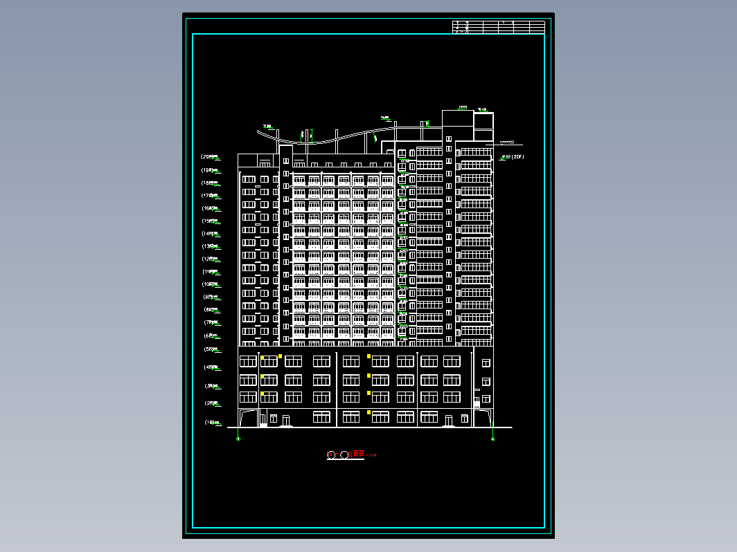 19层的高层综合楼施工图