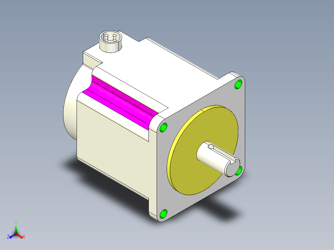 YK31112A  110mm三相步进电机（3D）