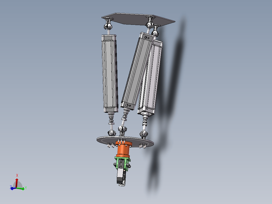 并联机器人三维SW2018带参+CAD+说明书