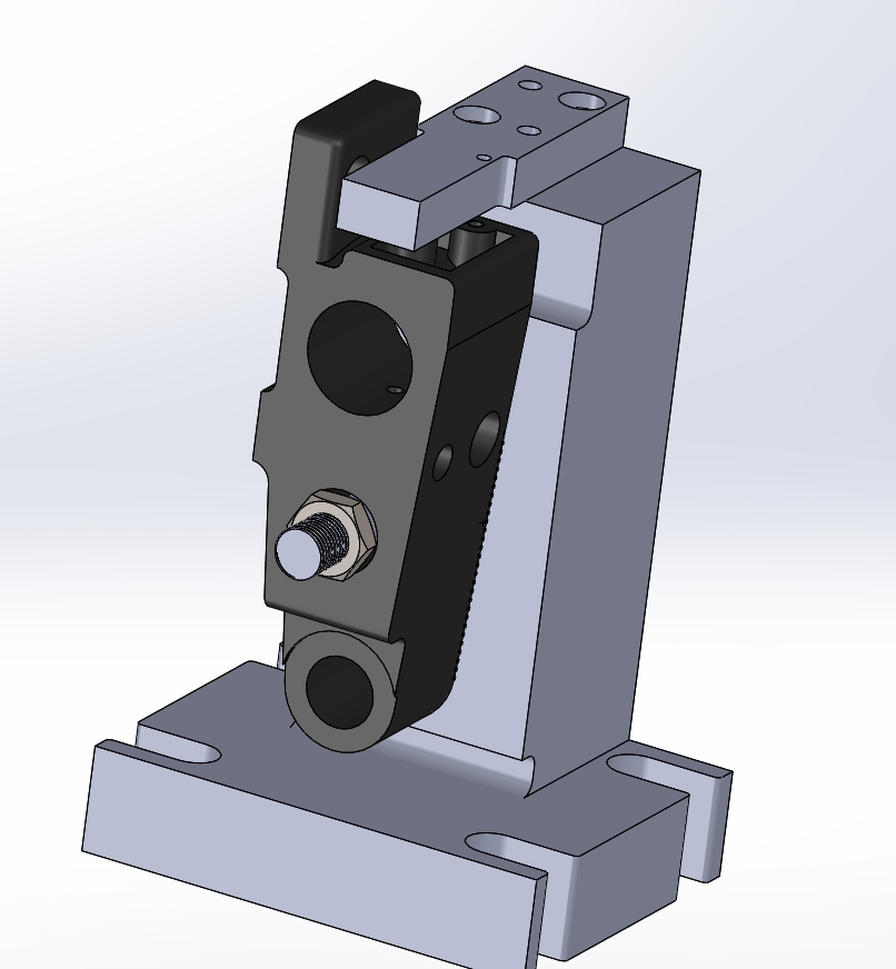 XCA6140后托架夹具设计（钻M6底孔）三维SW2022带参+CAD+说明书