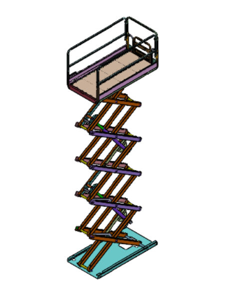 12M移动式升降机3D