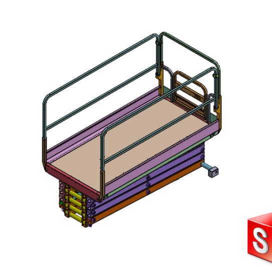 12M移动式升降机3D