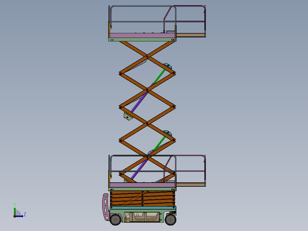 12M移动式升降机3D