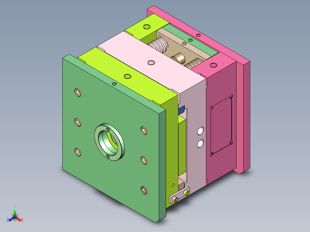 定位块注塑模具（滑块+潜伏进胶）