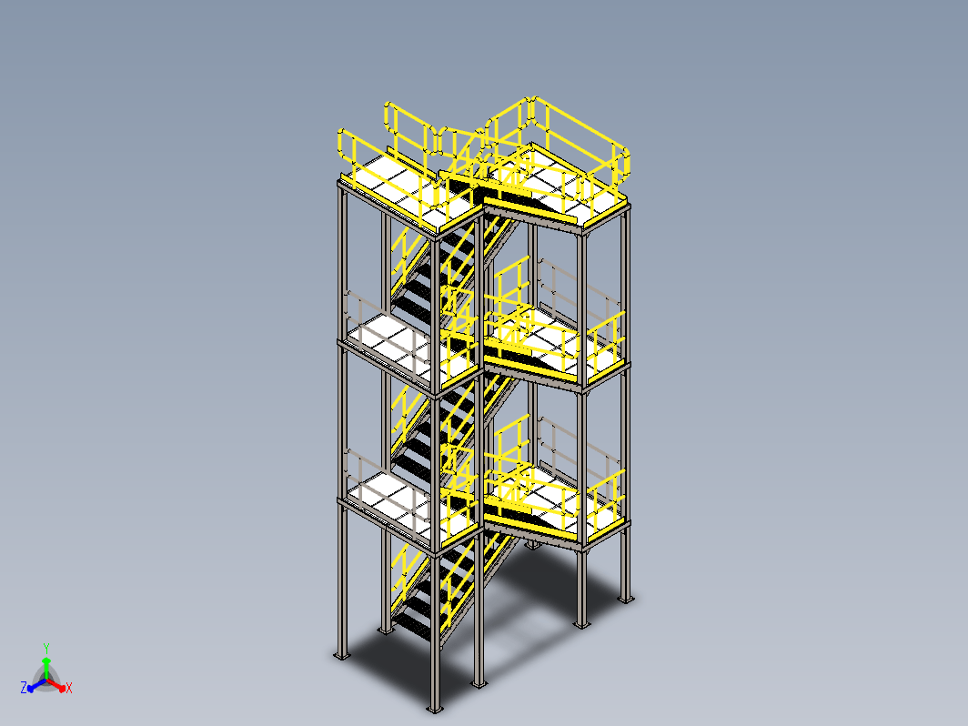 Escalera estructural三层工业梯结构