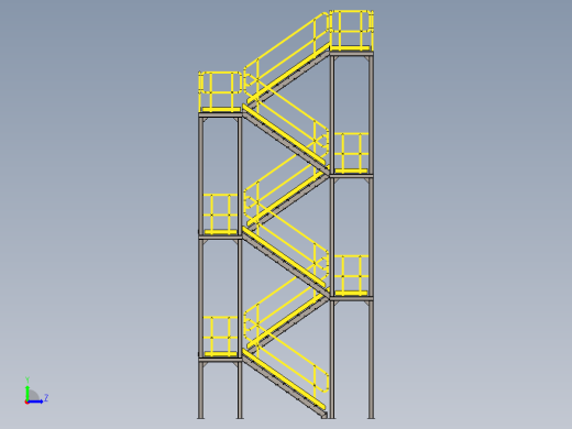 Escalera estructural三层工业梯结构缩略图
