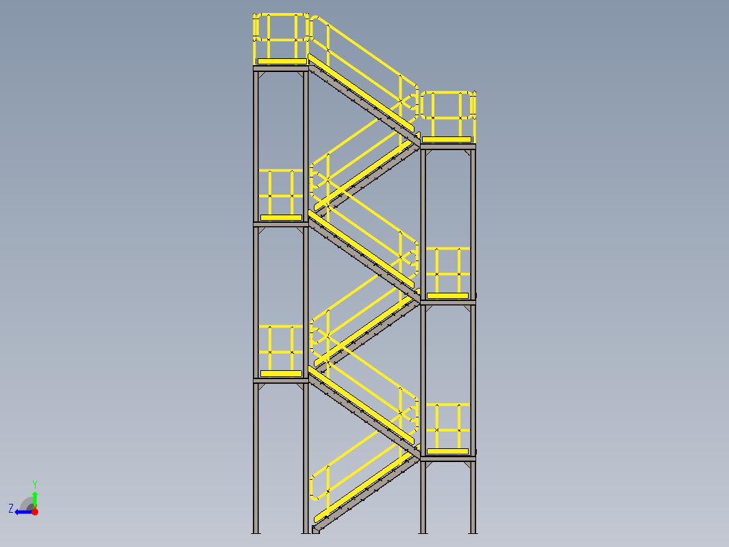 Escalera estructural三层工业梯结构