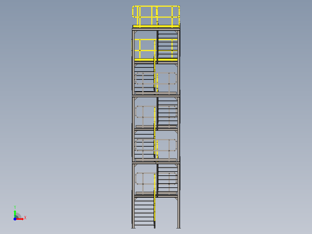 Escalera estructural三层工业梯结构