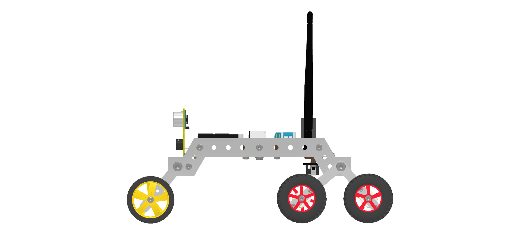 带Arduino和蓝牙模块的六轮小车