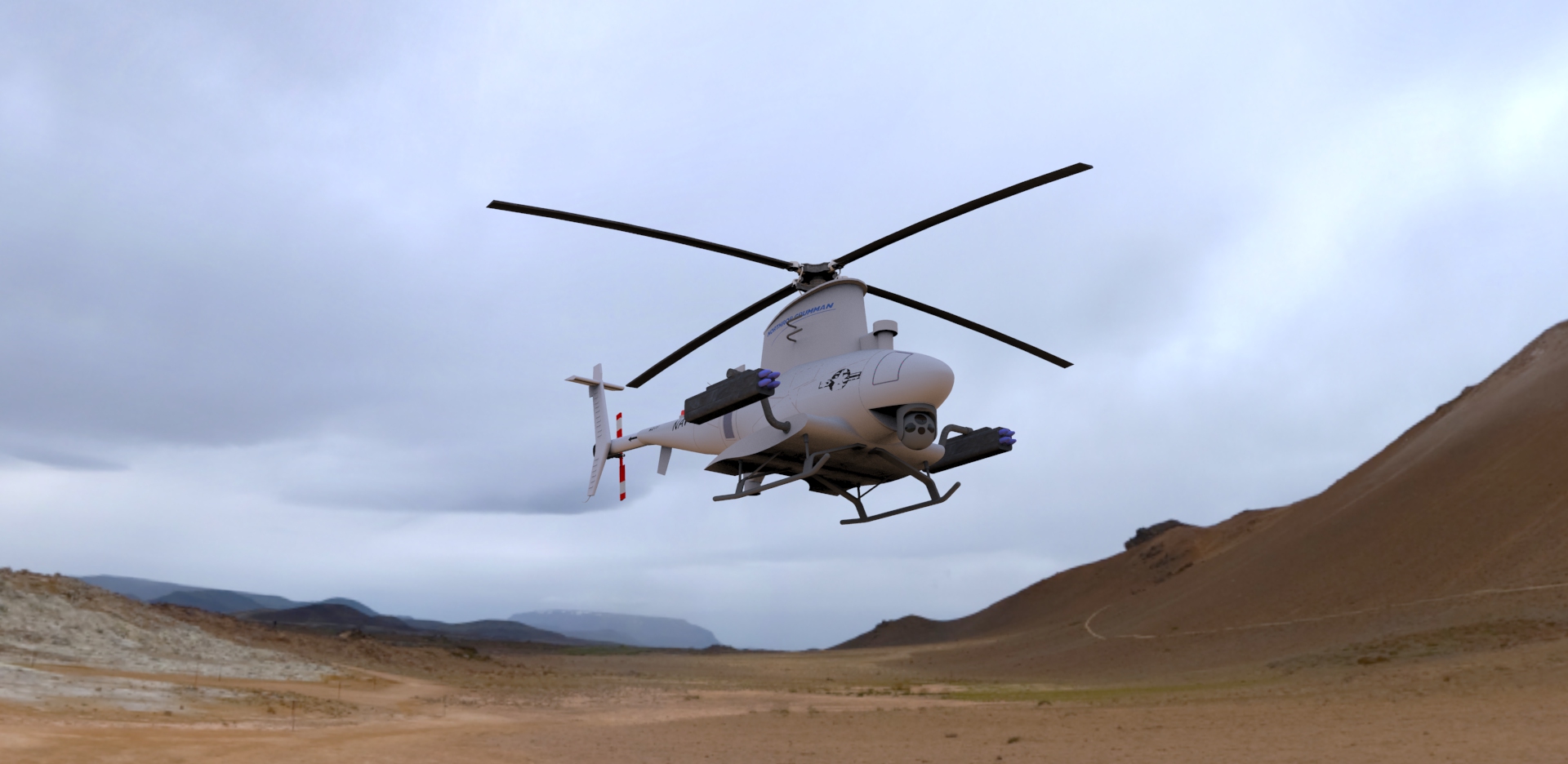 MQ-8B火力侦察兵垂直起飞和着陆战术无人直升机图纸