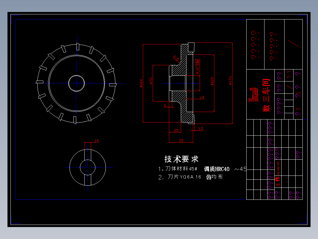 专用铣刀盘