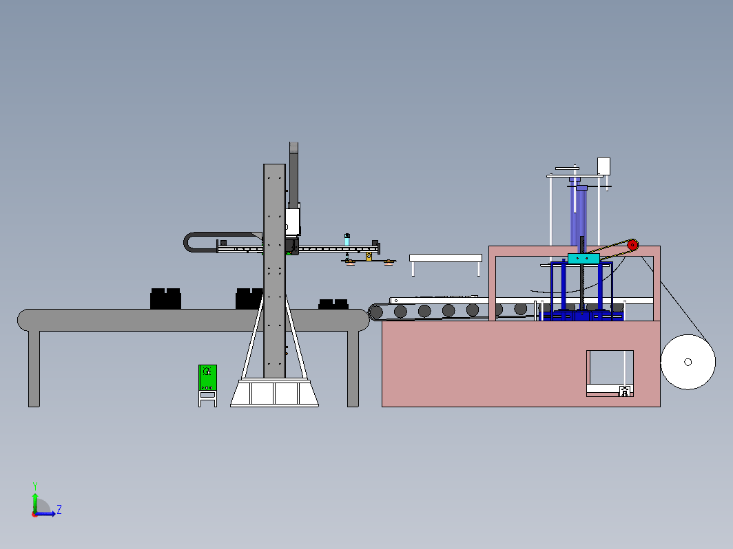 吸塑件自动堆叠机3D模型图纸 SOLIDWORKS设计