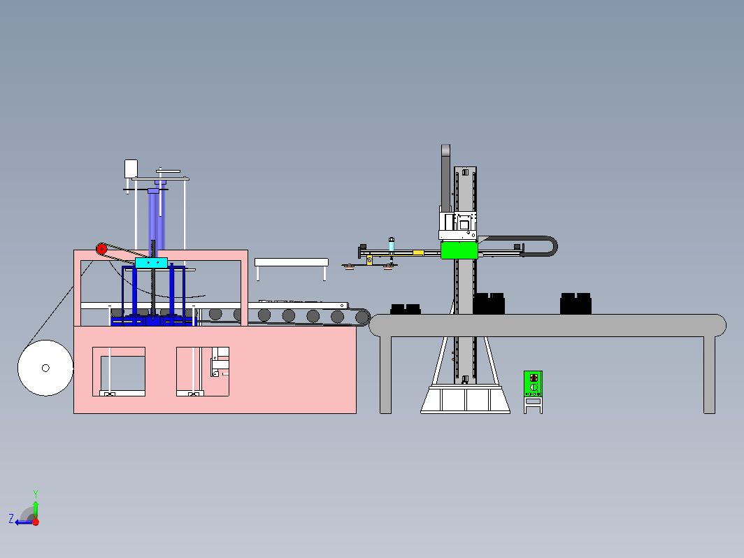 吸塑件自动堆叠机3D模型图纸 SOLIDWORKS设计