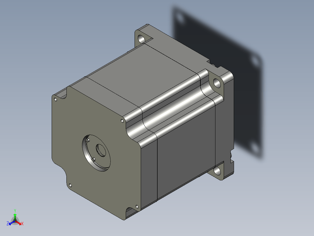 YK110HB115-06A  110mm两相步进电机（3D）