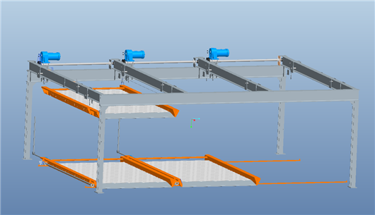 两层升降横移立体车库三维