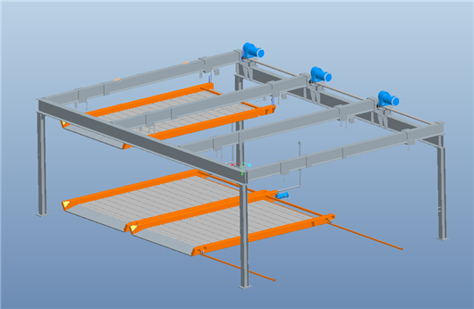 两层升降横移立体车库三维