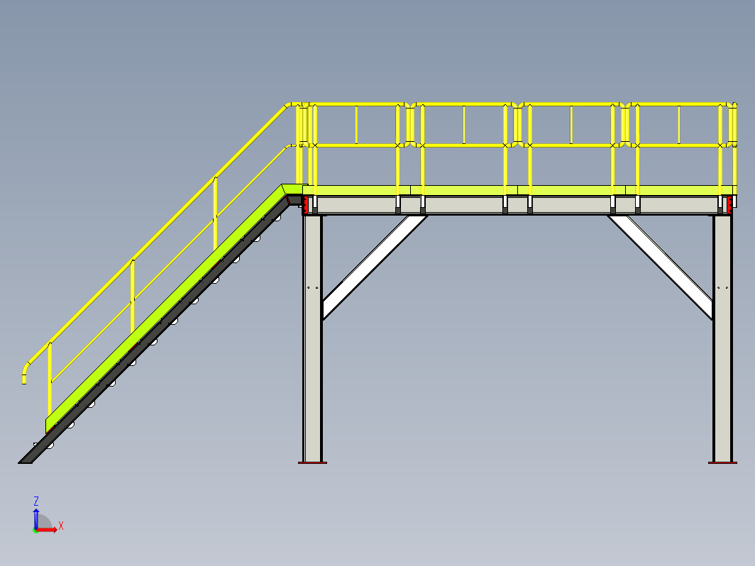 Industrial site工业平台梯结构