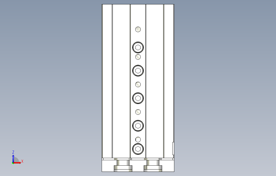 附滑轨型双轴气缸