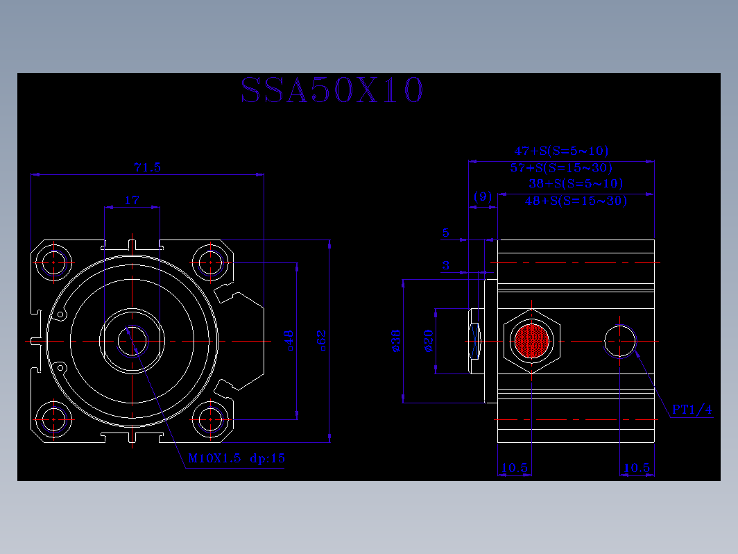 SDA气缸 83-SSA-50-BZN