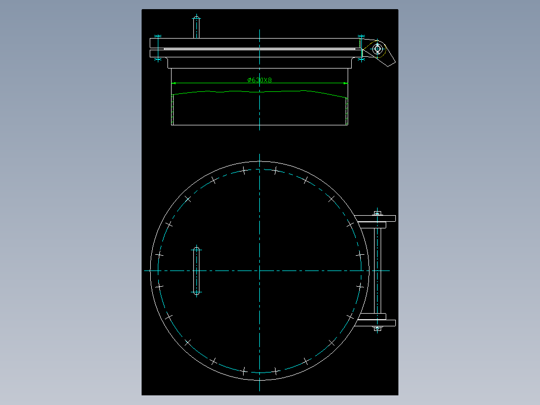 HG21517-95回转盖带颈平焊法兰人孔 B-RF-600-1.0.zip