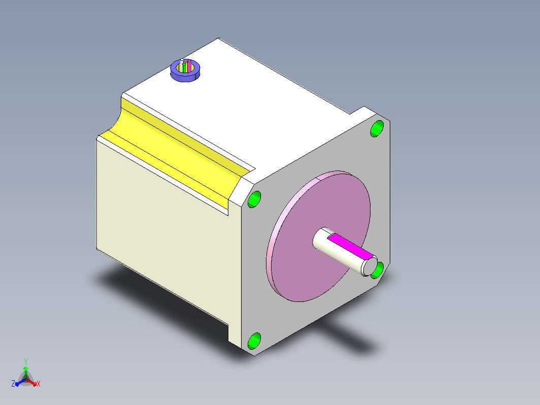 YK366A  57mm三相步进电机（3D）