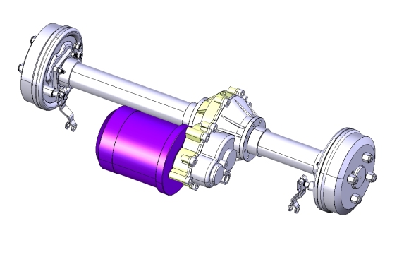 CL01纯电动汽车电驱动桥设计三维Step+CAD+说明书