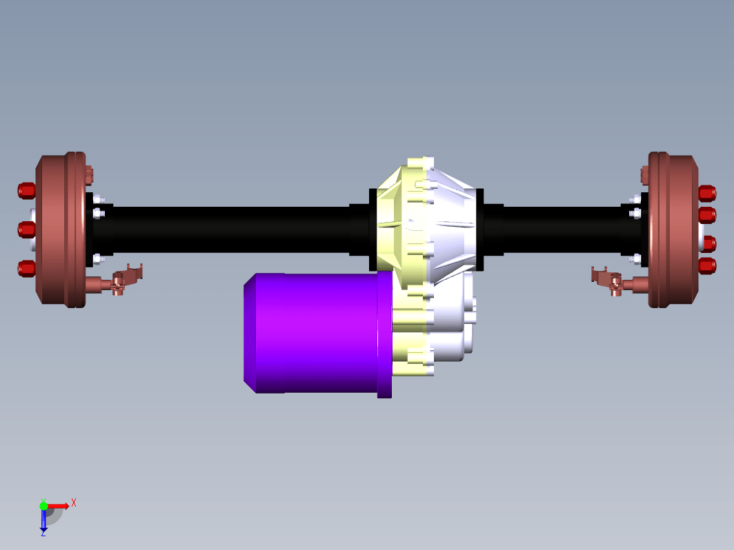 CL01纯电动汽车电驱动桥设计三维Step+CAD+说明书