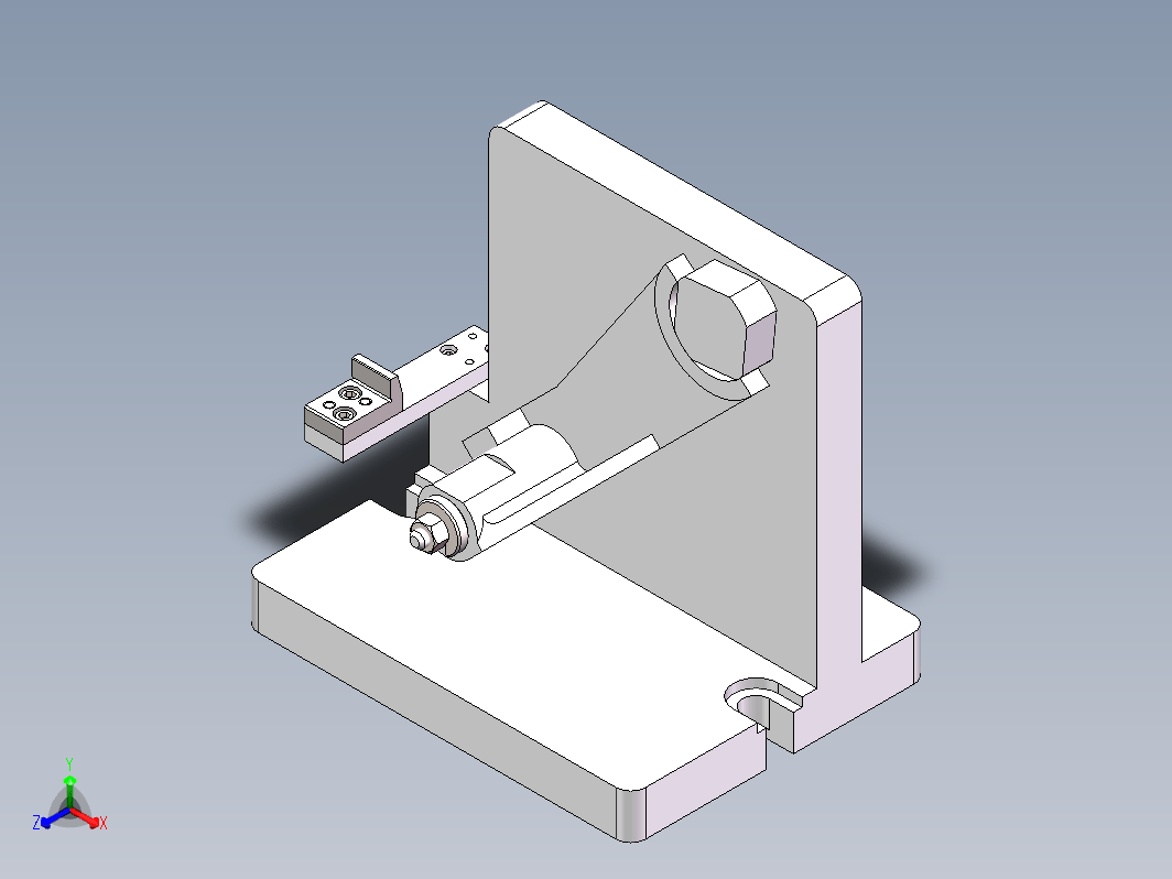 831006拨叉铣斜面夹具三维SW2016带参+CAD+说明