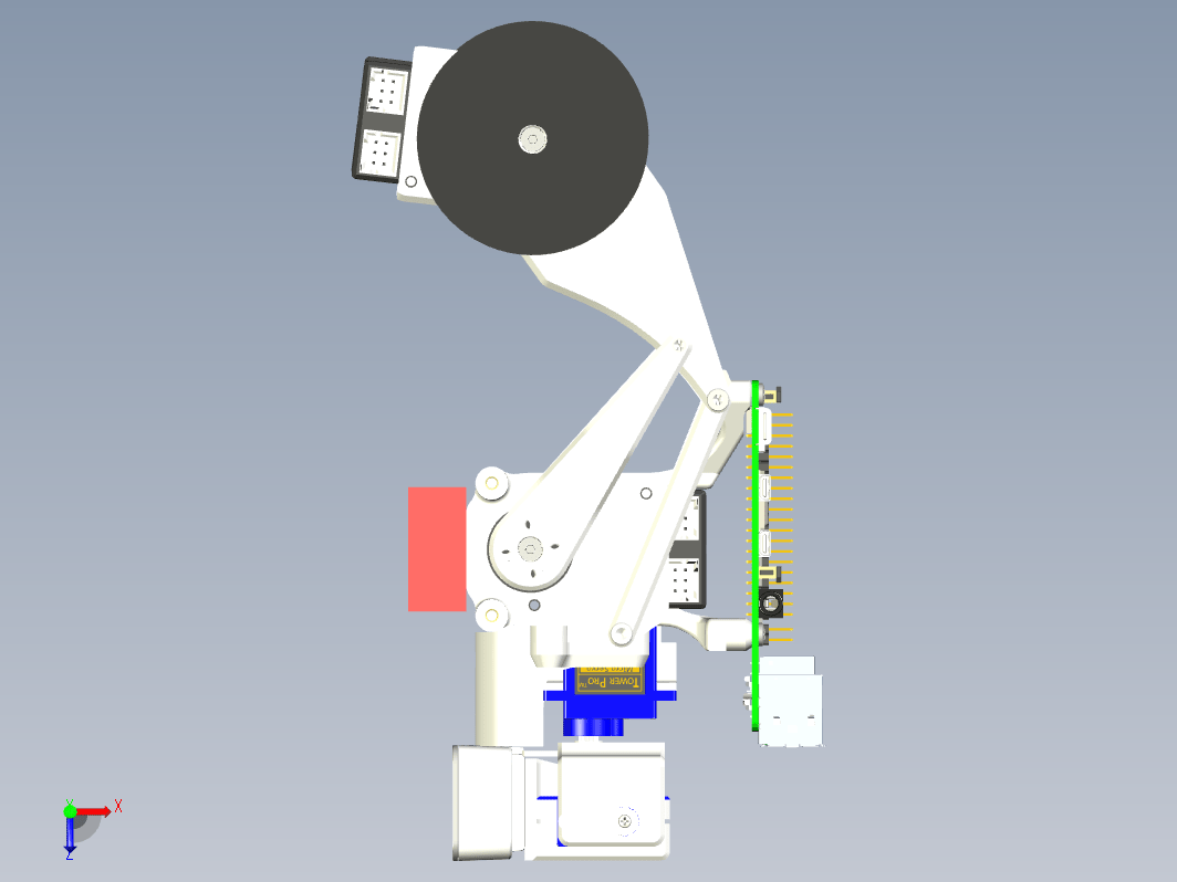 连杆双足平衡机器人3D图纸+STEP格式