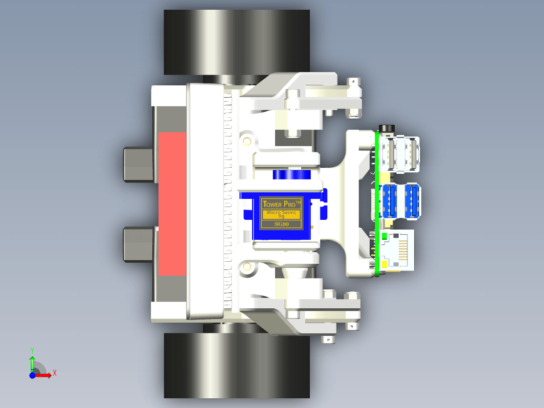 连杆双足平衡机器人3D图纸+STEP格式