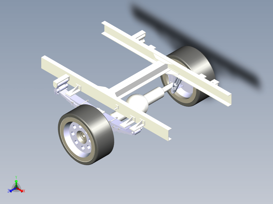 Z 主副钢板弹簧独立悬架三维Catia2019带参