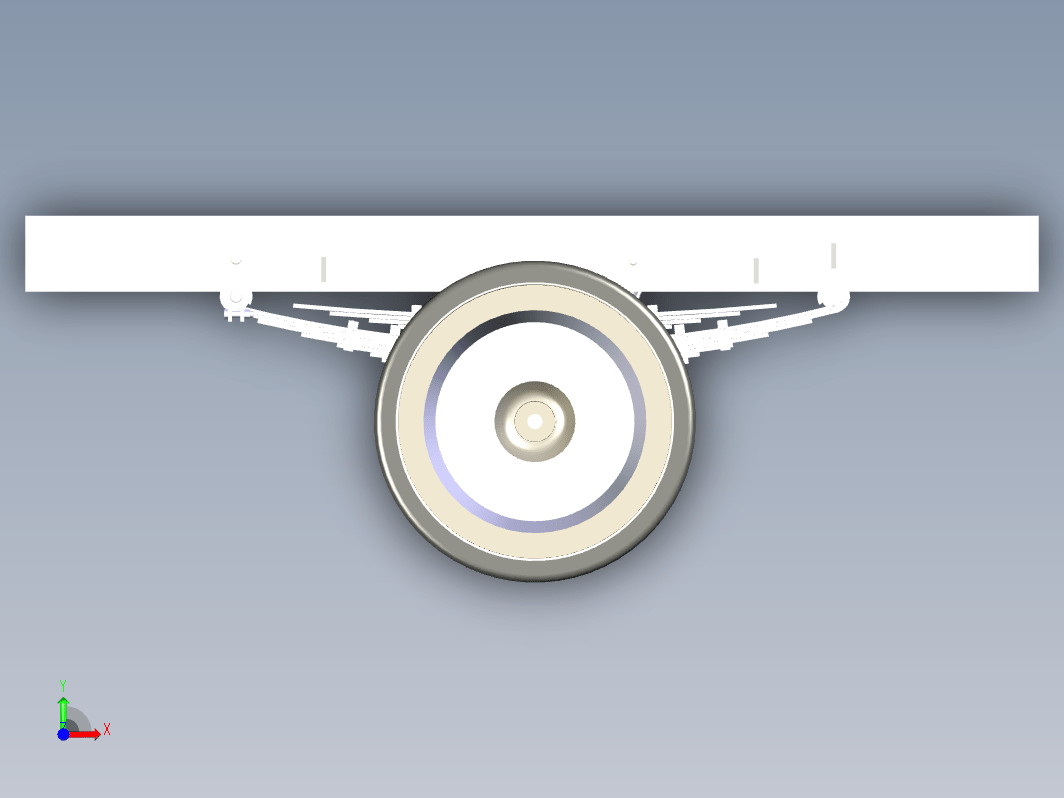 Z 主副钢板弹簧独立悬架三维Catia2019带参