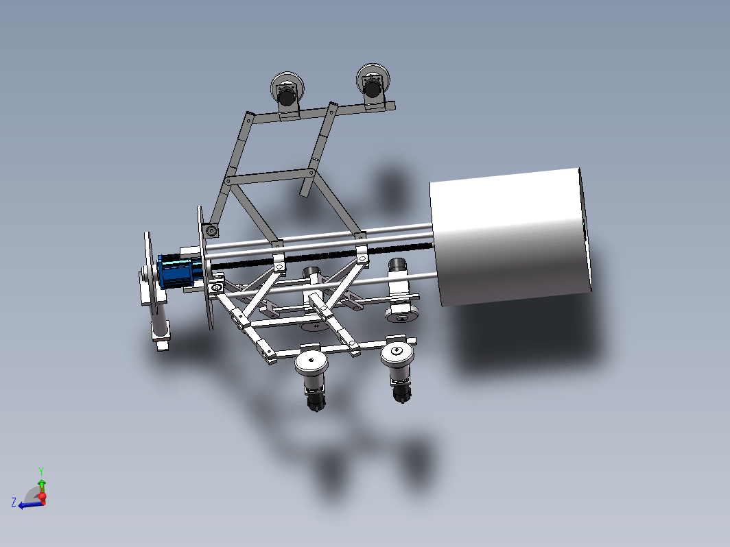 管道机器人-变径行走机器人三维SolidWorks及仿真+CAD工程图