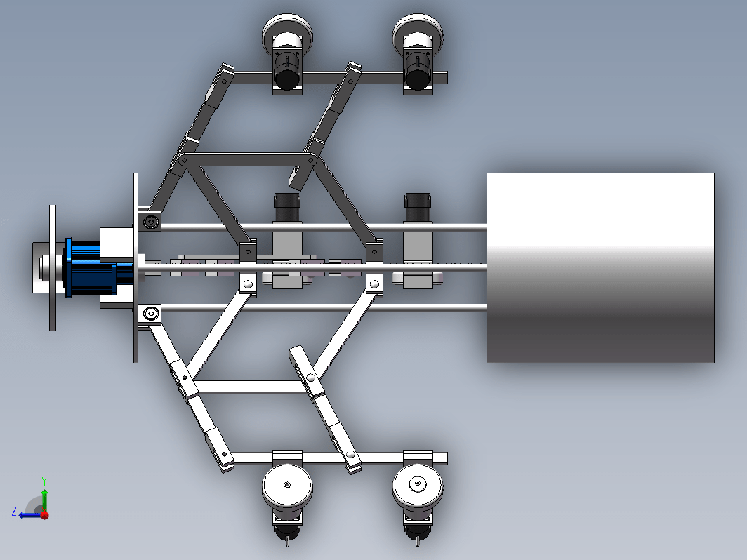 管道机器人-变径行走机器人三维SolidWorks及仿真+CAD工程图