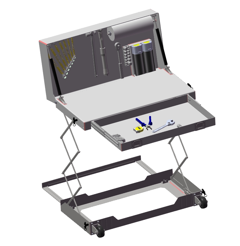 便携式工具桌子箱三维SW2011无参