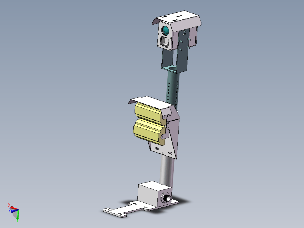 车号图像识别相机射灯支架三维SW2018带参