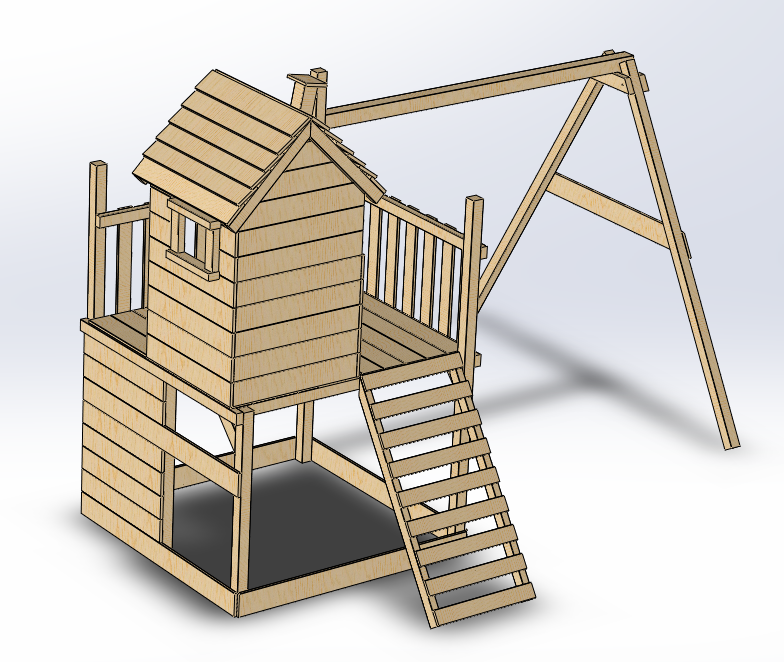 木质儿童玩耍小屋