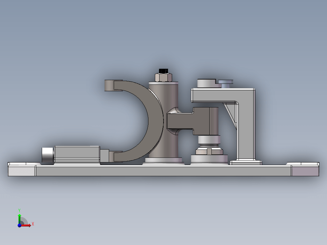 CA1340车床杠杆夹具三维SW2019带参