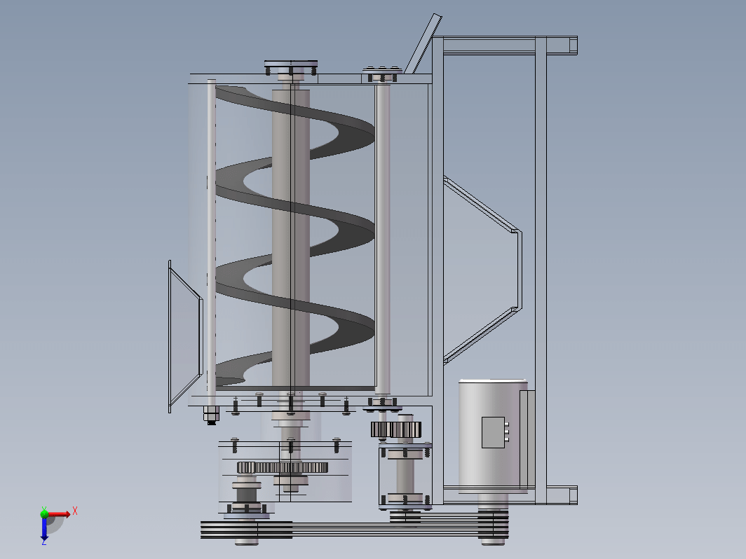 马铃薯去皮结构设计三维SW2013带参+CAD+说明书