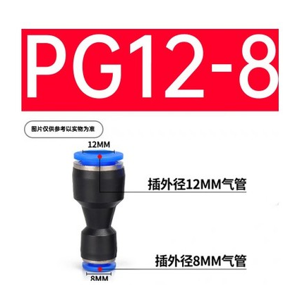 PG12-8直通接头（蓝色）
