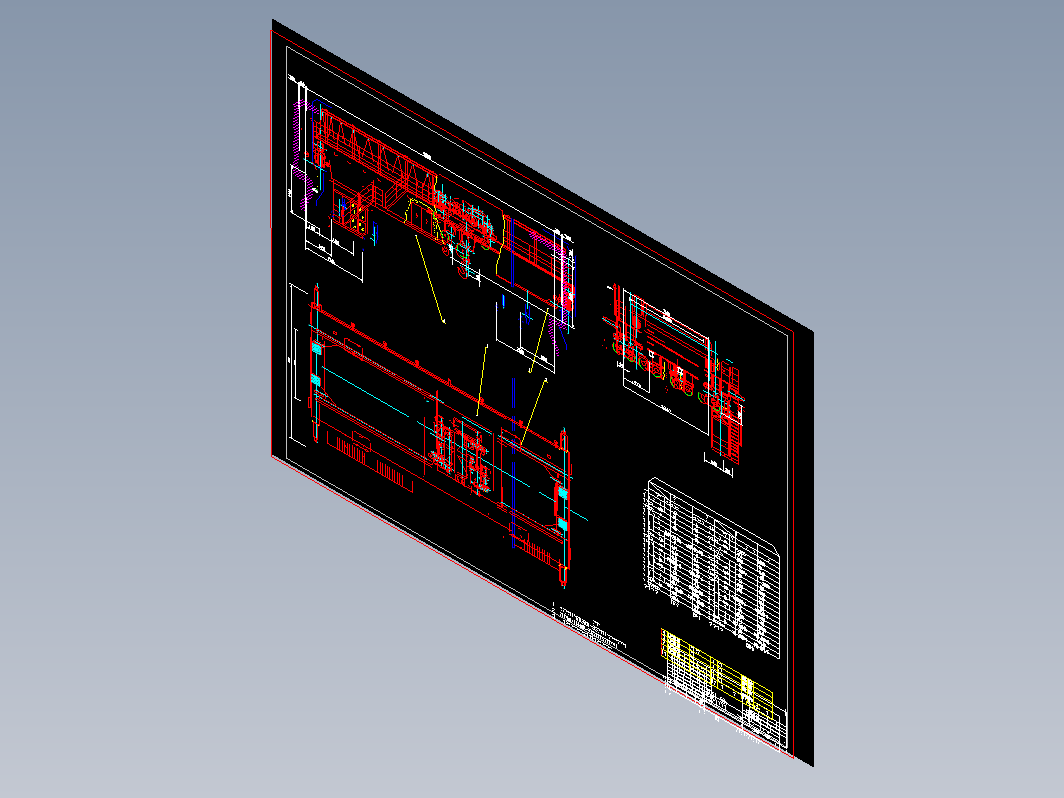 造船用起重机总图qd3258总图