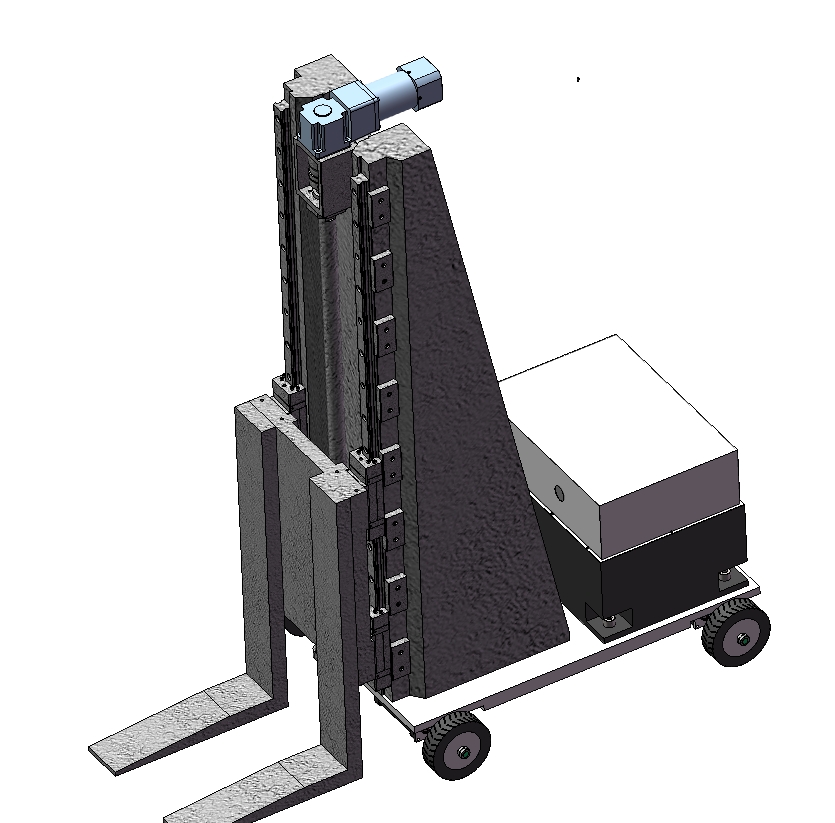 AGV叉车码垛机器人搬运车三维SW2020带参+CAD+说明书