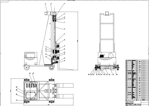 AGV叉车码垛机器人搬运车三维SW2020带参+CAD+说明书