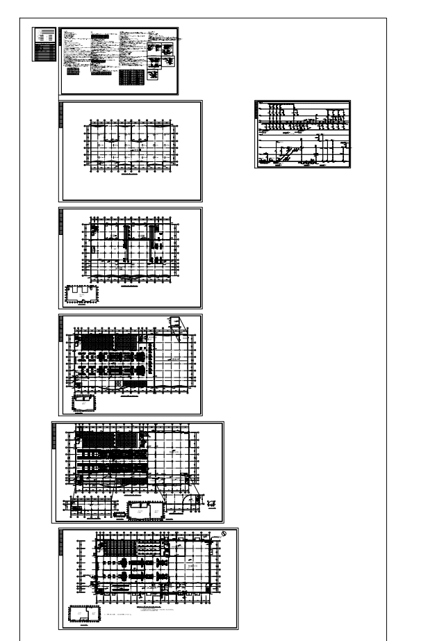 新建大米加工车间水施暖通电气图CAD