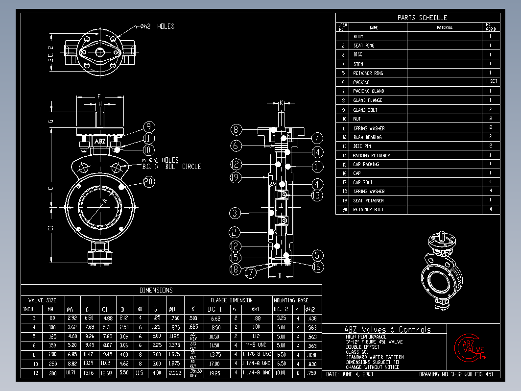 蝶阀 3-12 600 FIG 451