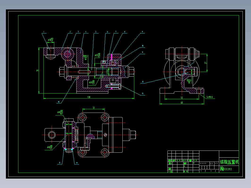 L1C02JH3螺旋压紧机构