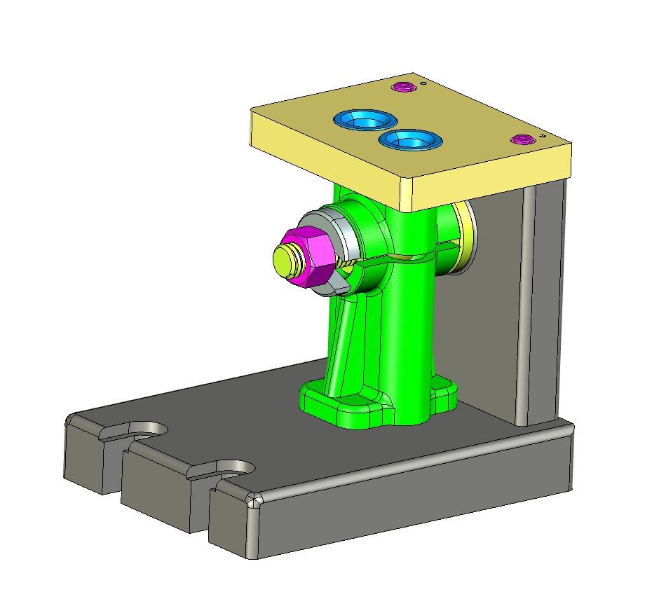 气门遥感支座钻Φ13夹具设计三维UG10.0带参+CAD+说明书