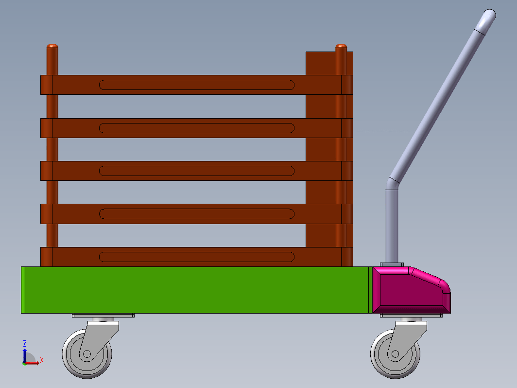 小推车设计模型图900x1100mm