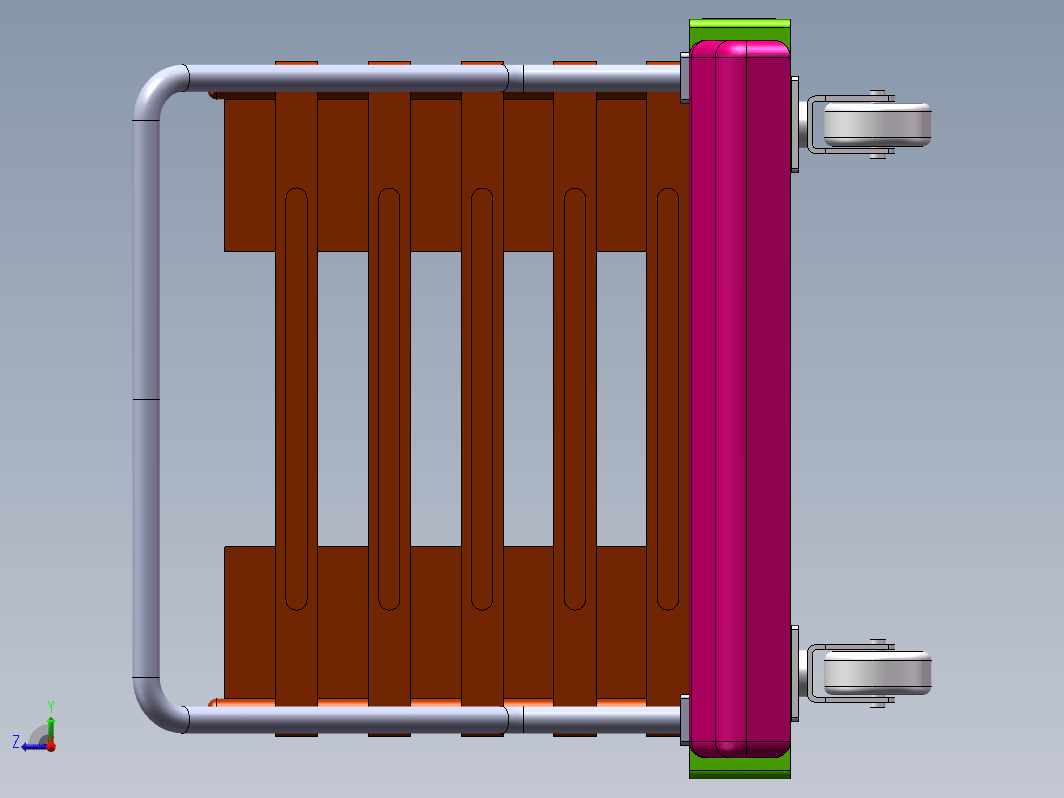 小推车设计模型图900x1100mm