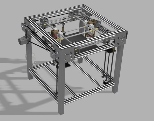 高温3D打印机机架3D数模图纸缩略图